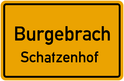 Ortsschild Burgebrach Schatzenhof