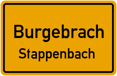 Ortsschild Burgebrach Stappenbach