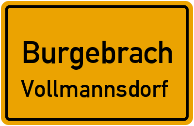 Ortsschild Burgebrach Vollmannsdorf