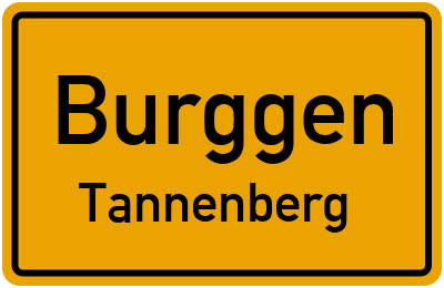 Ortsschild Burggen Tannenberg