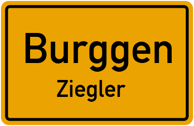 Ortsschild Burggen Ziegler