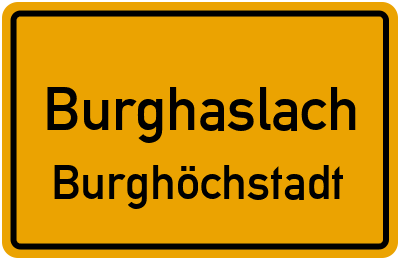 Ortsschild Burghaslach Burghöchstadt
