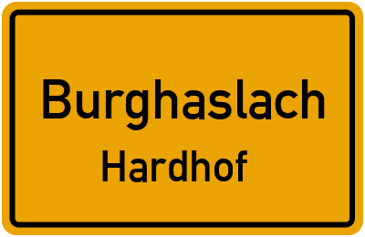 Straßenverzeichnis Burghaslach Hardhof