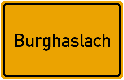 Ortsschild von Burghaslach in Bayern