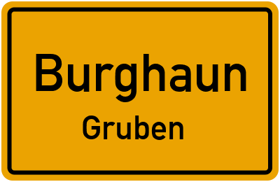 Ortsschild Burghaun Gruben