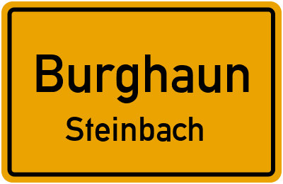 Ortsschild Burghaun Steinbach