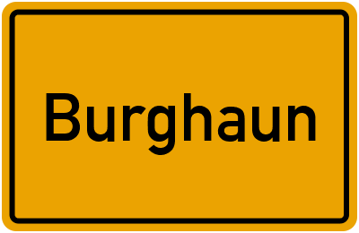 Ortsschild von Gemeinde Burghaun in Hessen