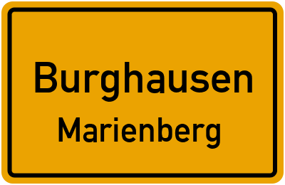 Ortsschild Burghausen Marienberg
