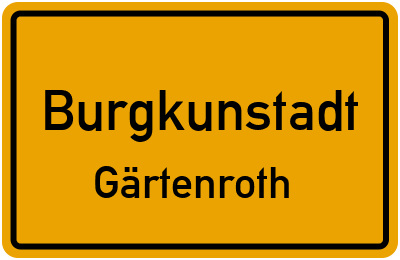 Ortsschild Burgkunstadt Gärtenroth