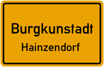 Ortsschild Burgkunstadt Hainzendorf