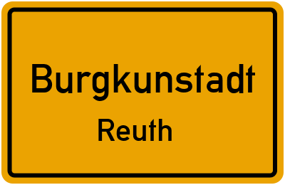 Ortsschild Burgkunstadt Reuth