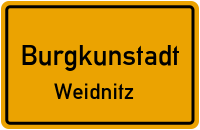 Ortsschild Burgkunstadt Weidnitz