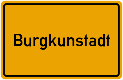 Ortsschild von Stadt Burgkunstadt in Bayern