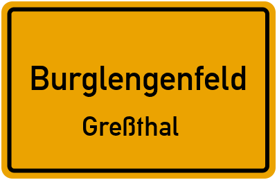 Ortsschild Burglengenfeld Greßthal