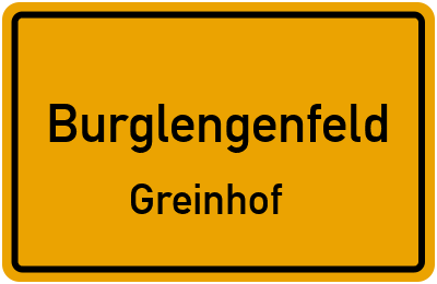 Ortsschild Burglengenfeld Greinhof