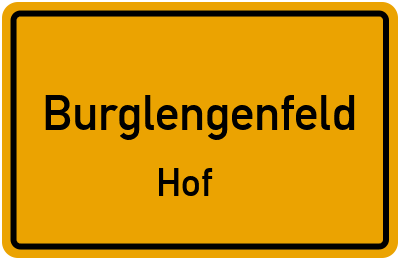 Ortsschild Burglengenfeld Hof