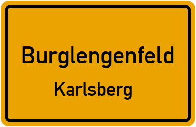 Ortsschild Burglengenfeld Karlsberg