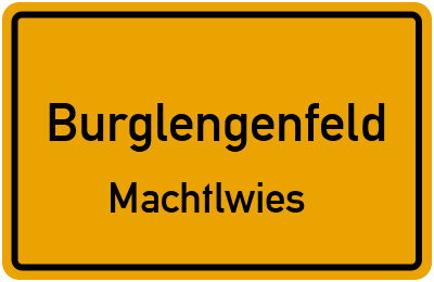 Ortsschild Burglengenfeld Machtlwies