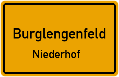 Ortsschild Burglengenfeld Niederhof