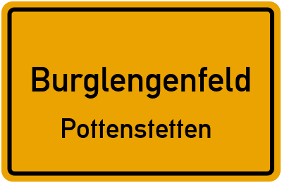 Ortsschild Burglengenfeld Pottenstetten