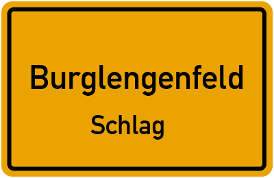 Ortsschild Burglengenfeld Schlag