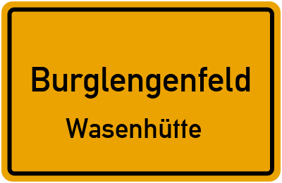 Ortsschild Burglengenfeld Wasenhütte