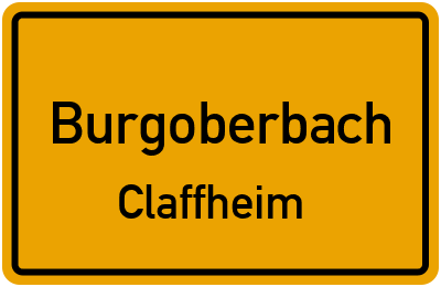 Straßenverzeichnis Burgoberbach Claffheim