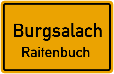 Straßenverzeichnis Burgsalach Raitenbuch