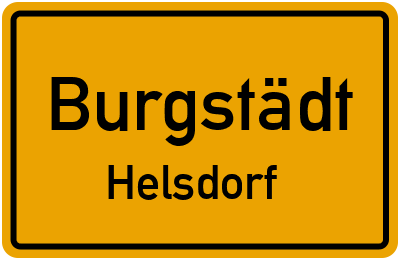 Ortsschild Burgstädt Helsdorf
