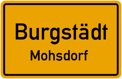 Ortsschild Burgstädt Mohsdorf