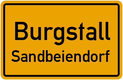 Ortsschild Burgstall Sandbeiendorf