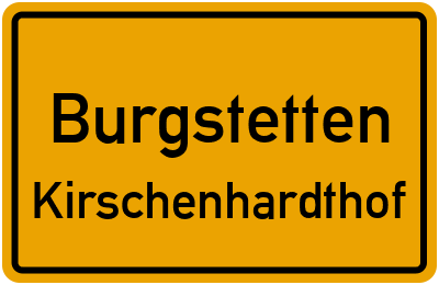Ortsschild Burgstetten Kirschenhardthof