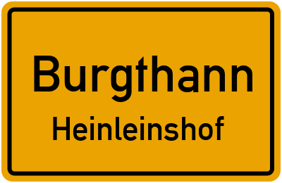 Straßenverzeichnis Burgthann Heinleinshof