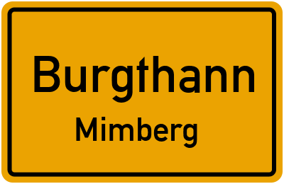 Ortsschild Burgthann Mimberg