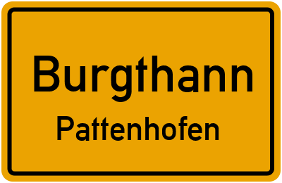 Ortsschild Burgthann Pattenhofen