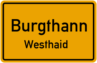Ortsschild Burgthann Westhaid