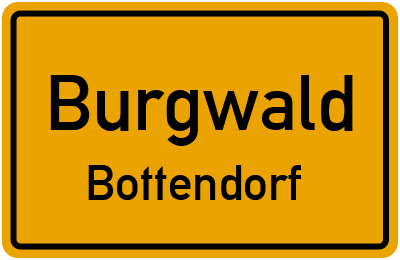 Ortsschild Burgwald Bottendorf