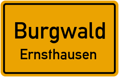 Straßenverzeichnis Burgwald Ernsthausen