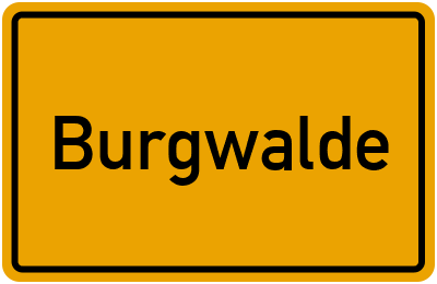 Ortsschild von Gemeinde Burgwalde in Thüringen
