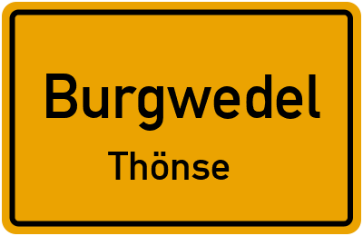 Straßenverzeichnis Burgwedel Thönse