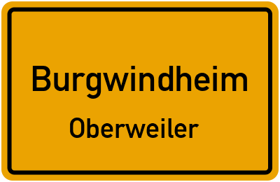 Straßenverzeichnis Burgwindheim Oberweiler