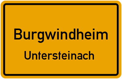 Ortsschild Burgwindheim Untersteinach