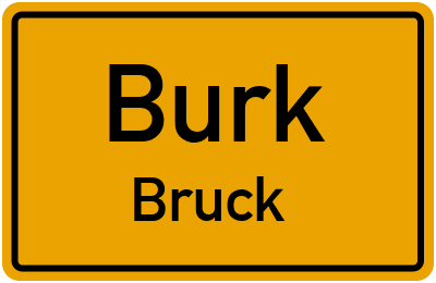Ortsschild Burk Bruck