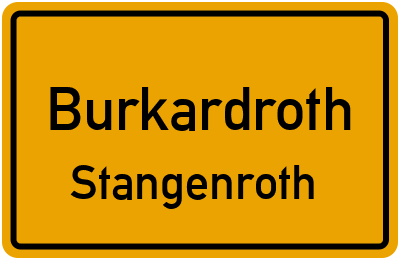 Ortsschild Burkardroth Stangenroth