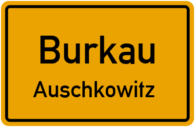Ortsschild Burkau Auschkowitz