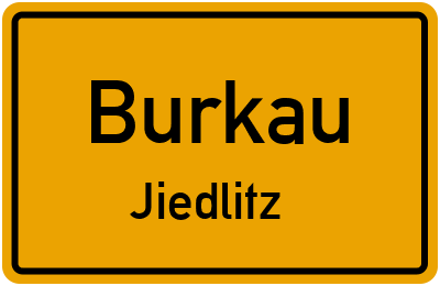 Ortsschild Burkau Jiedlitz