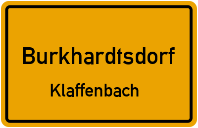 Straßenverzeichnis Burkhardtsdorf Klaffenbach