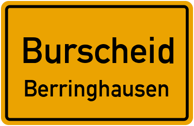 Straßenverzeichnis Burscheid Berringhausen