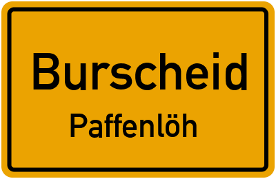 Straßenverzeichnis Burscheid Paffenlöh