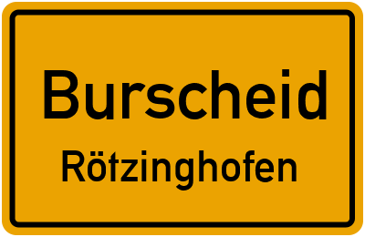 Straßenverzeichnis Burscheid Rötzinghofen